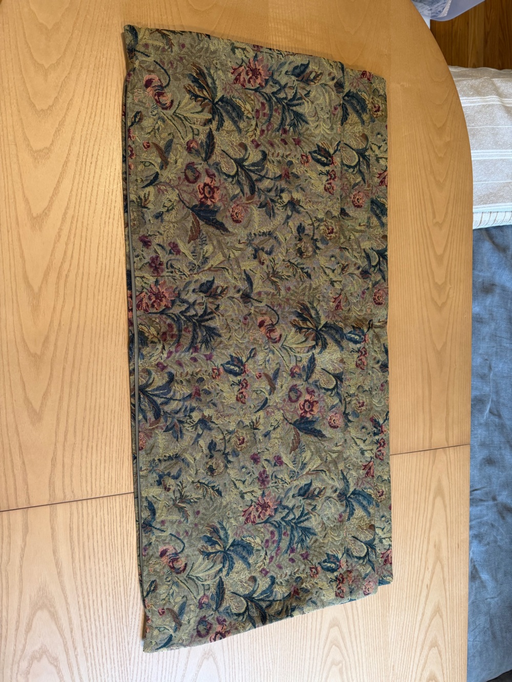 Olive Green Floral lumbar pillow (Set of 3)